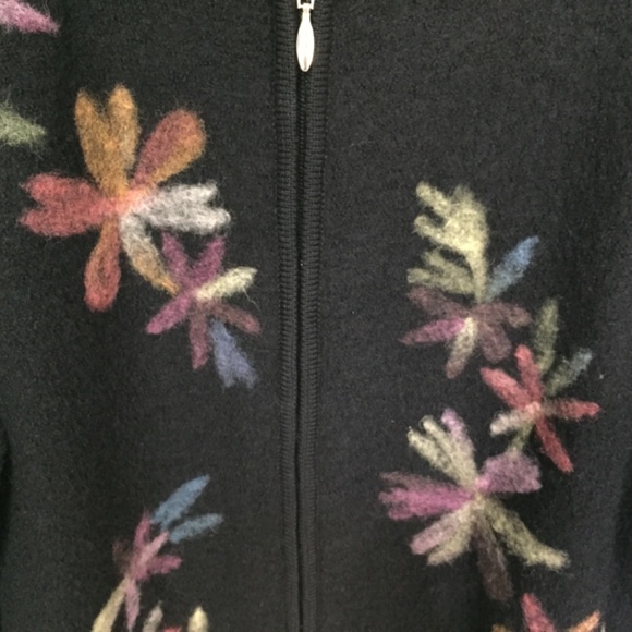 Appleseed's Black Floral Wool Jacket - Picture 5 of 14